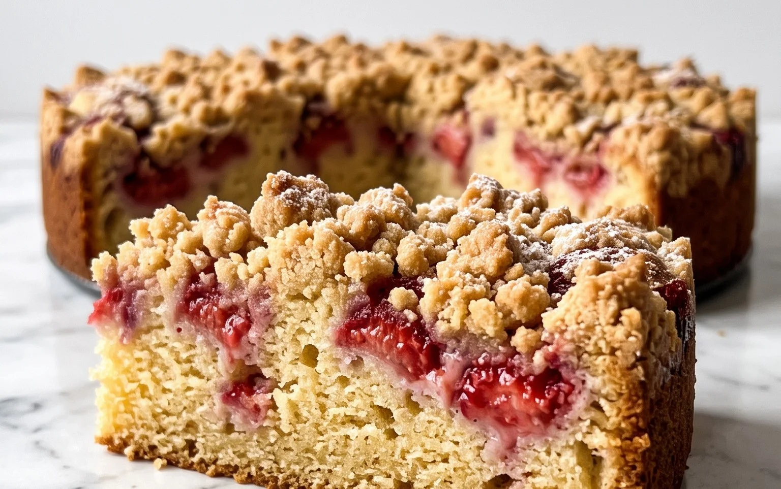 Joghurtkuchen Erdbeeren Streusel: Sonnenschein-Rezept