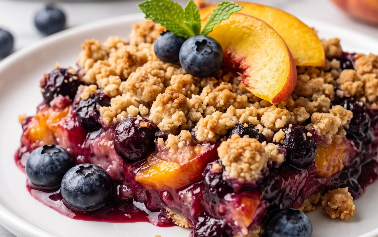 Blueberry Peach Crumble