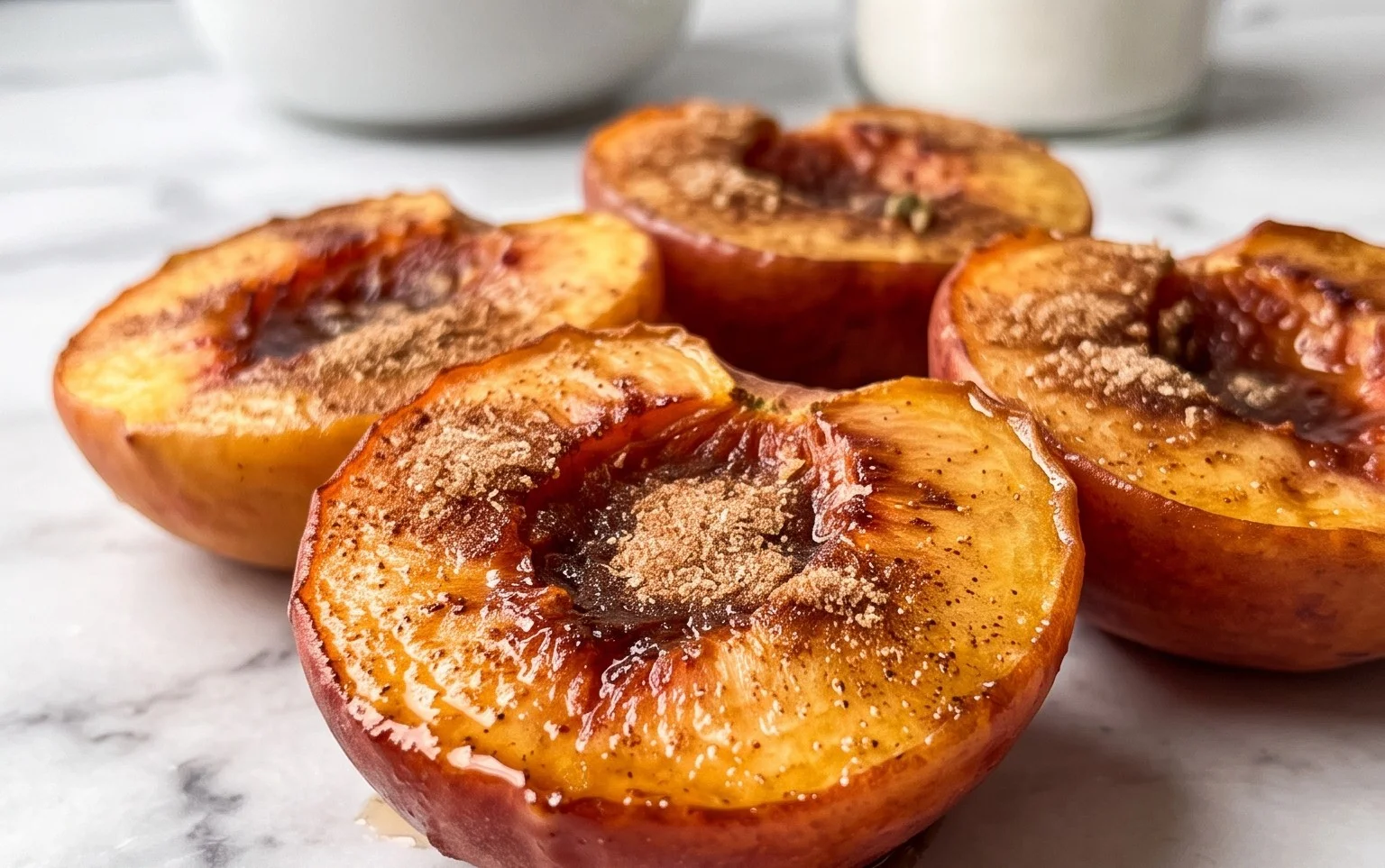 Gebackene Pfirsiche: Zimt-Zucker Dessert Einfach & Lecker