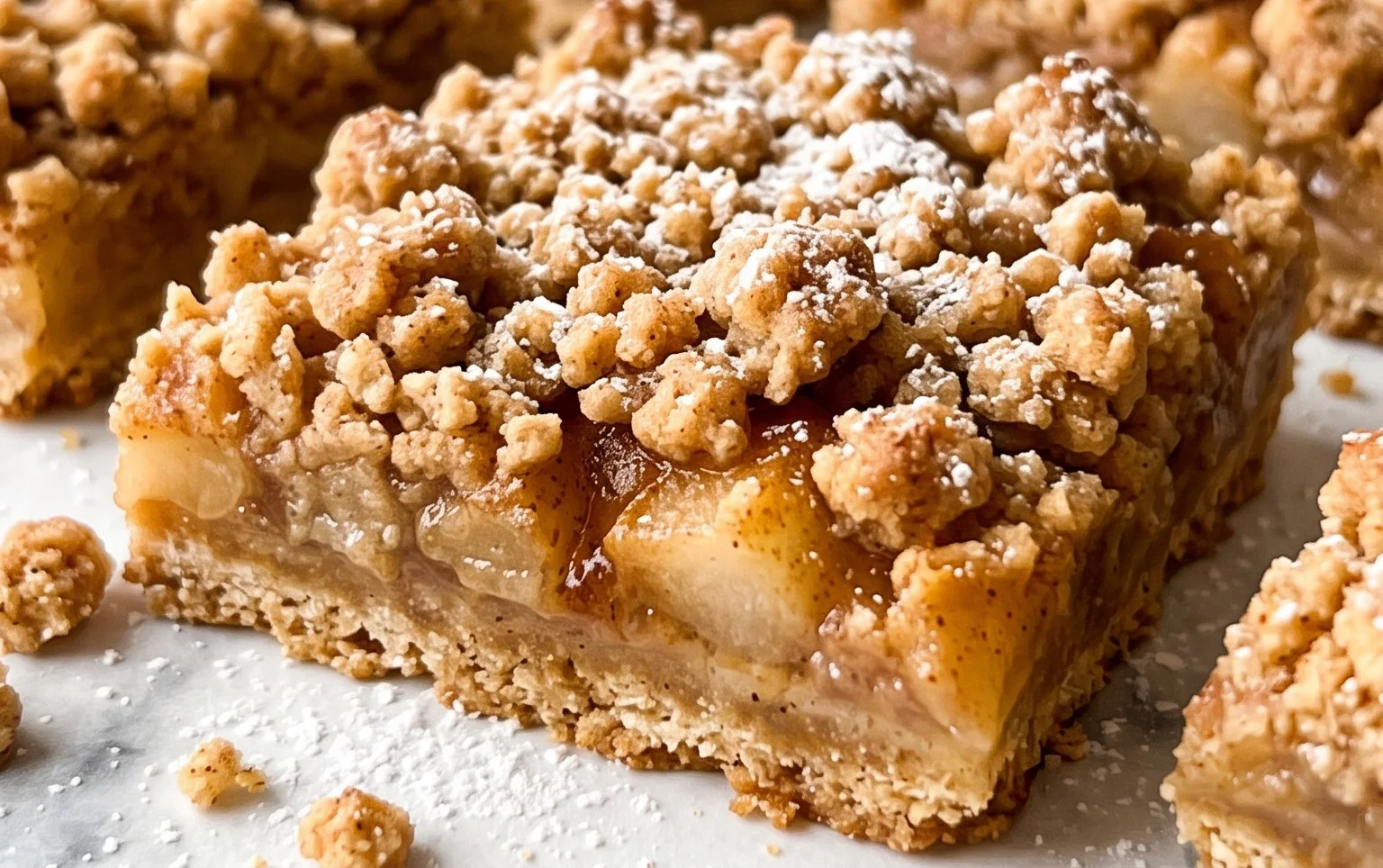 Healthy Pear Crumb Bars